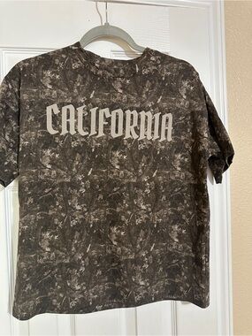 Kids California Graphic Tie-Dye Short Sleeve T-Shirt - camo